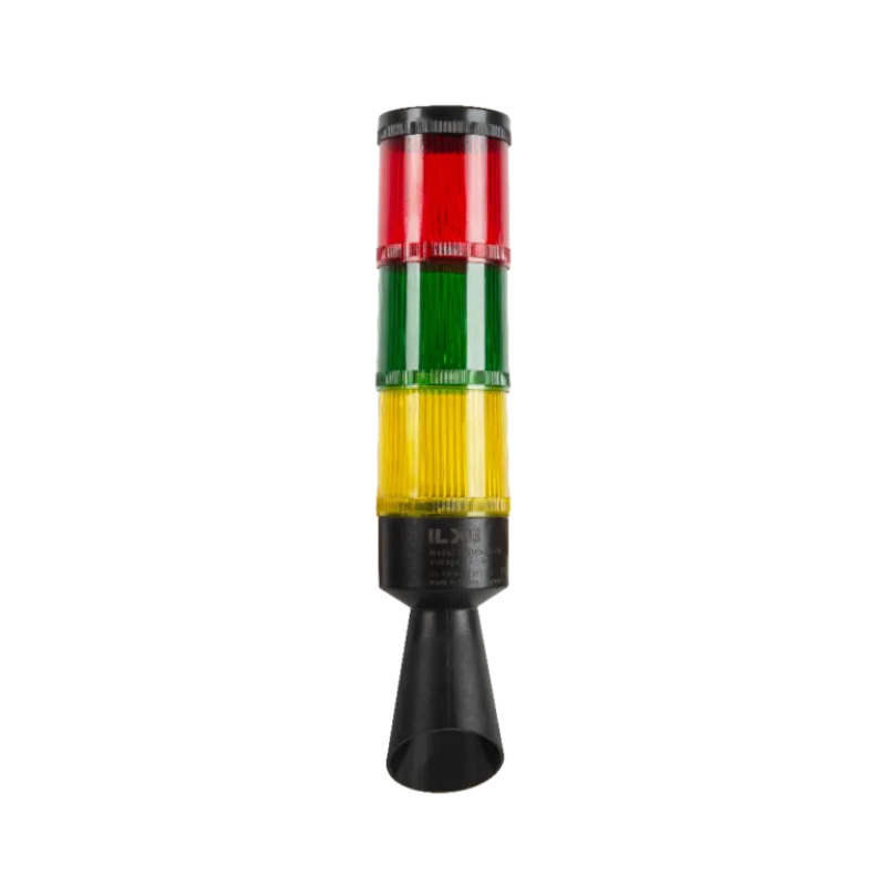 İLX Multi Buzzer Borulu Korna – Ø70 B Serisi Tepe Lambası – 3 Renk