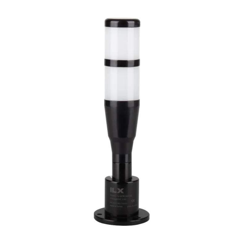 İLX – Ø50 T5 PRO BLACK Serisi Işıklı Kolon – İkaz Lambası – 2 Katlı